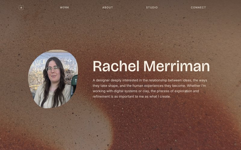 Rachel Merriman's portfolio site, rachelmerriman.com